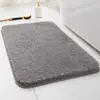 Alfombra de suelo de felpa de pelo largo transfronteriza, alfombra de baño ultrasuave y absorbente, alfombra de entrada para baño del hogar, directo del fabricante