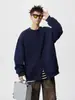 Sudadera Cardigan Botones Cuello de Béisbol Americano para Hombre Otoño Tendencia Casual Chaqueta de Pareja High Street Holgada Versátil