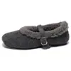 Sapatos de pelúcia estilo fada com sola reta para mulheres, novos sapatos Mary Jane quentes outono e inverno 2026, sapatos Birkenstock, sapatos de um só