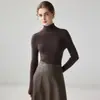 Novedad de Otoño 2026: Suéter de Cachemira para Mujer con Cuello de Pelo, Manga Larga, Color Sólido, Estilo Retro de Hong Kong, Suéter Versátil