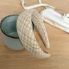 Nueva Diadema de Lana a Cuadros Maillard de Gama Alta para Otoño e Invierno para Mujer, Diadema para Lavarse la Cara, Diadema Versátil Elegante Estilo Ins