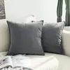 Directo de fábrica terciopelo simple color sólido almohada funda de almohada almohada de cama cojín de borde para sofá dormitorio