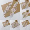 Parche de Tela de Encaje Blanco Soluble en Agua con Bordado Floral Hueco, Accesorios Florales para Decoración de Vestido de Novia Hecho a Mano DIY y Tocados