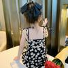 Vestido de Tirantes Elegante para Niñas Estilo Coreano Ropa para Niños Falda Floral de Margarita Pequeña Vestido Dulce de Princesa para Bebé Niña Comercio Exterior