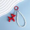 Mini Llavero de Perro Globo Lindo Cadena Colorida Ins Colgante para Mochila Pareja Mejor Amigo Accesorio de Regalo de Cumpleaños