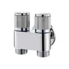 Distribuidor de Água de Plástico Saída Única Entrada Dupla Válvula Angular de Três Vias Interruptor de Controle Duplo Um-Para-Dois Um-Para-Dois Interruptor de Uso Duplo para Vaso Sanitário