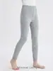Pantalones de algodón puro para niños para otoño, pieza única, para niños y niñas, niños medianos y grandes, pantalones finos de capa base, pantalones para dormir en casa de primavera y otoño, pantalones largos interiores holgados