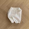 Pantalones Casuales de Algodón Suave y Ligero para Bebé estilo Coreano Ins Antimosquitos hasta el Tobillo para Recién Nacidos Combinables para Primavera y Verano