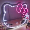 Lámpara de Espejo Acrílico Lámpara Decorativa de Café Panel de Espejo Luminoso de Pared Valla Publicitaria LED Luz de Neón Diseño Creativo