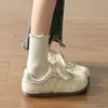Zapatillas de Entrenamiento Alemanas de Puntos Estrella Dulces para Mujer Estudiante Suela Suave Zapatos Blancos Moda Otoño 2026 Zapatos Deportivos Versátiles de Suela Plana