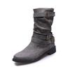 Talla 36-43 Tallas Grandes Botas para Mujer 42 Europeo y Americano Hebilla de Cinturón Botines Mujer 41 Otoño/Invierno Botas Chelsea Botas de Caña Media