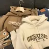 Moletom com Capuz Jaqueta Casal Inverno Estilo Coreano Estilo Preguiçoso Blusa Solta Gordinha mm Tamanho Plus Roupas Femininas Transfronteiriço