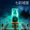 Garrafa de vidro exclusiva de Halloween transfronteiriça, luz ambiente USB touch, frequência ajustável, adequada para carro, mesa e quarto, luz noturna LED
