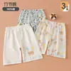 Pantalones Cortos Finos de Algodón para Niños, Ropa de Dormir para Bebé, Pantalones de 5 Puntos para Exteriores, Pantalones Cortos Deportivos Casuales de Algodón de Bambú para Niños en Verano