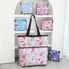 Bolsa de Almacenamiento Plegable Ecológica con Cremallera para Supermercado, Gran Capacidad, Tela Oxford Gruesa y Duradera, Bolsa de Mano para Compras Doméstica