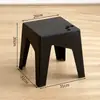 Taburete Cuadrado de Una Pieza Color Macarrón, Apilable, Ahorra Espacio, Resistente, Antideslizante de Plástico, Taburete para Mesa de Comedor para Uso Doméstico