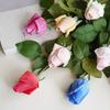 Flor artificial de rosa hidratante ao toque, haste única, rosa de Dia dos Namorados, decoração de casa, presente de Dia dos Namorados, botão de rosa
