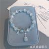 Pulsera de Piedra Ojo de Gato Blanco Marca Fu para Mujer Diseño Nicho Ins Gas Inmortal Mori Pulsera de Cristal Piedra Luna Gris Pequeño Regalo