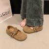 Sapatos de Salto Único Vintage para Mulheres, Estilo Mori, Sola Grossa, Aumentador de Altura, Novo Outono 2025, Tira com Fivela Dupla, Bico Redondo, Sapatos Mary Jane, Versátil