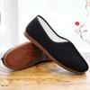 Zapatos de Tela de Pekín Antiguos para Hombre de Mediana Edad y Ancianos Estilo Étnico Zapatos Slip-on para Ancianos Cómodos Zapatos de Monje Resistentes al Desgaste Zapatos de Res para Papá