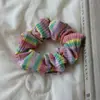 Diademas de Punto Rayadas Color Dopamina Versátiles Estilo Universitario para Chicas Scrunchies Accesorios para Cola de Caballo