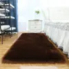 Alfombra de Felpa de Lana Sintética Transfronteriza Alfombrilla para Piso Manta para Dormitorio Ventana Mirador Hogar Color Sólido Alfombrilla para Stand Interior