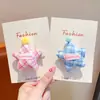 Goma para el pelo tipo moño de bebé con cuadros de estrella de cinco puntas estilo coreano, Cuerda para el pelo a cuadros linda para niñas, Accesorio para el pelo que no daña el cabello