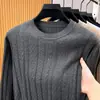 Suéter masculino de malha 100% algodão, primavera/outono, gola redonda, mangas compridas, estilo pullover, estética old money, trança, segunda pele de gola redonda, suéter