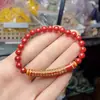 Pulsera de Tubo Curvo con Sutra del Corazón y Arena de Cristal de Contenido Medio, Pulsera Sencilla, Versátil, de Moda y Exquisita para Mujer, Suministro para Transmisiones en Vivo
