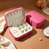 Caja de Joyería Portátil de Fábrica Original con Espejo Lujo Ligero Sensación de Gama Alta Caja de Accesorios Caja de Almacenamiento para Pulseras de Cristal Collares Pendientes Venta al por Mayor