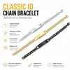 Pulsera Personalizada de Moda DIY con Patrón Grabado Láser Pulsera de Acero Inoxidable para Pareja de Venta Caliente Transfronteriza Joyería Accesorios para Collares Venta al por Mayor