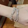 Pulseira de Pérolas Irregular Ajustável Estilo Francês, Design de Nicho, Pulseira Versátil, Luxo Leve, Sensação de Alto Padrão, Joias para Atacado