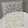 Pegatinas para Uñas Mariposa Aurora Transfronterizas 3D Iridiscentes Concha Luz Mariposa DIY Pegatinas para Uñas en Relieve Estilo Ca