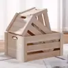 Cesta de almacenamiento para decoración de exhibición de supermercado caja de almacenamiento de madera caja de madera caja con marco de madera caja de almacenamiento caja de madera rústica envejecida