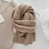 2026 Novo Cachecol de Tricô Bordado com Desenho de Dachshund Estilo Coreano para Outono e Inverno, Quente e Estiloso, Aquecedor de Pescoço Versátil para Jovens