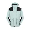 Chaquetas Exteriores de Tres en Uno con Bloques de Color al por Mayor, Ropa de Trabajo para Grupos de Empresa, Ropa Impermeable y a Prueba de Viento para Montañismo al Aire Libre en Stock