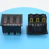 Kcd9 Interruptor Basculante Combinado 3 en 1 Ojo de Gato Luz Roja 16A 250V 9 Pines 2 Posiciones 33*40mm