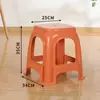 Taburete de Plástico Engrosado para Uso Doméstico, Taburete Cuadrado para Sala de Estar, Taburete Extra Grueso, Taburete de Goma Duradero para Baño, Silla Económica y Duradera