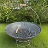 Cuenco Multifuncional de Hierro Fundido Espesorado para Barbacoa Estufa Portátil de Hierro Fundido para Barbacoa Estufa Portátil para Barbacoa en Patio al Aire Libre Duradera