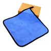Toalla de coche engrosada de vellón de coral, doble cara, dos colores, toalla compuesta absorbente, sin pelusa, paño para lavado de autos, toalla, logotipo