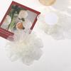 Accesorios para el Cabello de Princesa para Fotografía Organza Ligero Flores Color Rosa Melocotón Diadema de Malla para el Cabello Hecha a Mano con Clip Accesorios para Ropa de Mujer