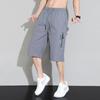 Shorts de Seda de Hielo para Hombre Verano Delgados Transpirables para Hombre Playa Deportes Sueltos Rectos Secado Rápido Casual Pantalones Capri