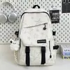Mochila Cool con Gradiente Oscuro de Estrellas Versión Coreana Estilo Ropa de Trabajo Estudiante Universitario Pareja Mochila Casual para Viajes