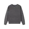 Suéter de Manga Larga Henley para Hombre Otoño/Invierno 2026 - Corte Holgado, Sencillo, Casual, a la Moda y Estilo de Lujo Ligero