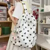 Mochila de Nylon de Gran Capacidad con Lunares Estilo Coreano Ins de Alta Apariencia para Estudiantes de Secundaria y Preparatoria Ligera Simple Mochila de Viaje