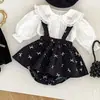 Enterizo de Bebé para Otoño con Tirantes, Lindo y Elegante Conjunto de Pequeña Princesa para Niñas, Ropa de Otoño para Salir