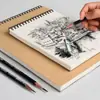 Libro de Dibujo Especial para Estudiantes de Arte, 32K Papel Grueso Duro A4 Espiralado 16K Libro en Blanco, Cuaderno de Bocetos A5, Cuaderno de Bocetos 8K