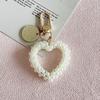 Colorida Perla gran amor hecho a mano pequeña boutique Cristal lindo colgante de bolso para niña llavero colgante en forma de corazón