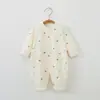 Mameluco para recién nacido de algodón puro para primavera y otoño, manga larga, básico, sin costuras, para gatear, ropa interior de otoño e invierno para bebé, ropa de casa