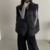 Coletes de plumas tamanho plus size estilo coreano para homens e mulheres, nova moda outono e inverno, coletes de gola alta soltinhos, peças de outer wear da moda